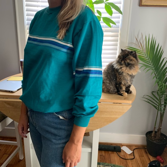 Vintage teal sweatshirt - Picture 2 of 7
